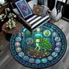Oceanic Glass Round Area Rug Under Office Chairs Bedroom Living Room Home Decor