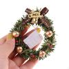 Miniature Christmas Glowing Wreath Décor Tree Model Holiday Decoration DIY Mini Wreaths