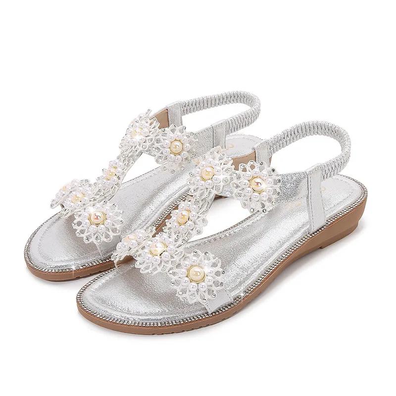 Platform Sandals Summer Fashion Women PU Leather Wedges Shoes for Women Elegant Elastic Band Non-slip Sandalias Mujer 36-42