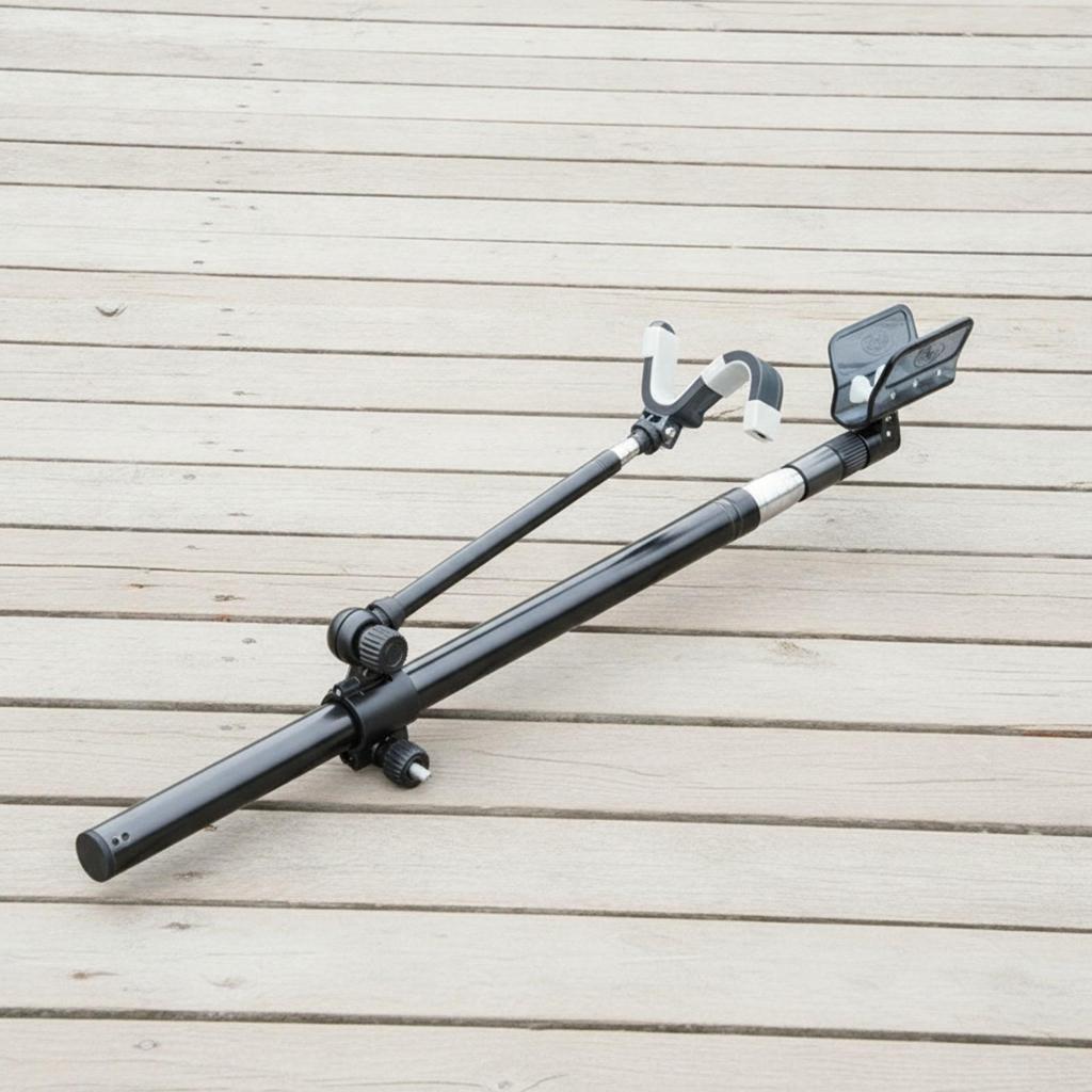 Stainless Steel Fishing Rod Holder with Silicone Head Luminous Telescoping