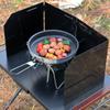 Portable Frying Pans with Storage Bag Nonstick Skillets Light Weight Grill Pans Outdoor Cookware for Camping Travel