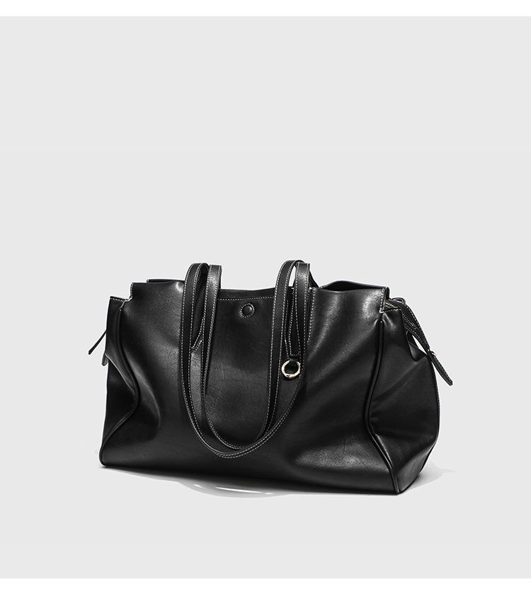 2025 Autumn/Winter High-End Retro Single Shoulder Tote - Large Capacity Commuter Handbag for Women