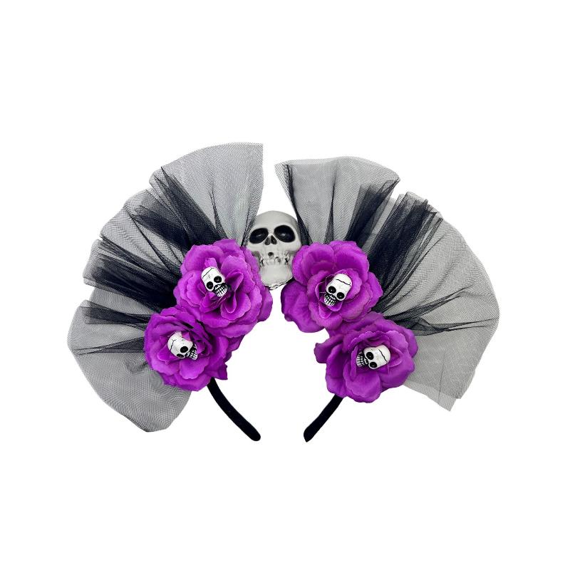 Rose Flower Crown Headband Photo Props Boho Halloween Headwear Party Costume Day Of The Dead Headpiece