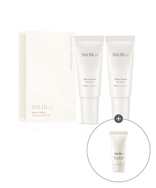 [Su:m37] Micro Active Sun Serum Duo Set with Bright Pack Cleanser
