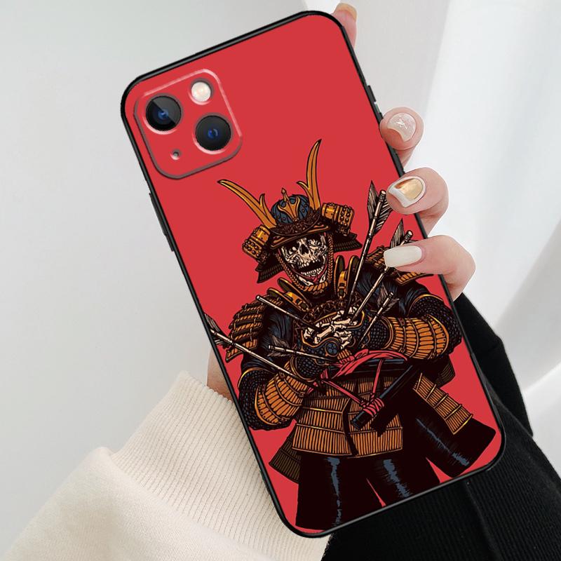 Japanese Samurai Warrior Phone Case For iPhone 17 Pro Max 16 15 14 11 12 13 Pro Max mini 15 16 Plus 16e 17 Air Cover