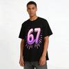 Gradient Number 67 Trendy Casual Printed Top Pure Cotton T-shirt