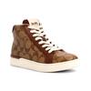 Coach Leather Comfortable High-Top Fashion Sneakers Men sneakers Brown G5385-KHSD