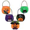 Qiaoding's New Halloween Decorations, Hooded Round Tote Bag, Ghost Festival Children's Candy Gift Bag, Pumpkin Bag