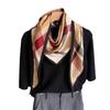 Vintage Plaid Herringbone Velvet Triangle Scarf Thermal Shawl Scarf Women's Versatile Autumn and Winter Scarf Headscarf Scarf