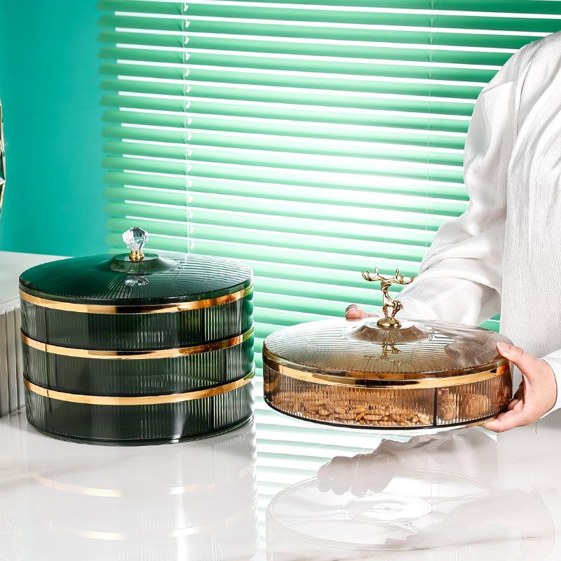 Fruit Plate Home Living Room Coffee Table Creative Modern New Light Luxury Fruit Snack Candy Plate Dried Fruit Storage Box