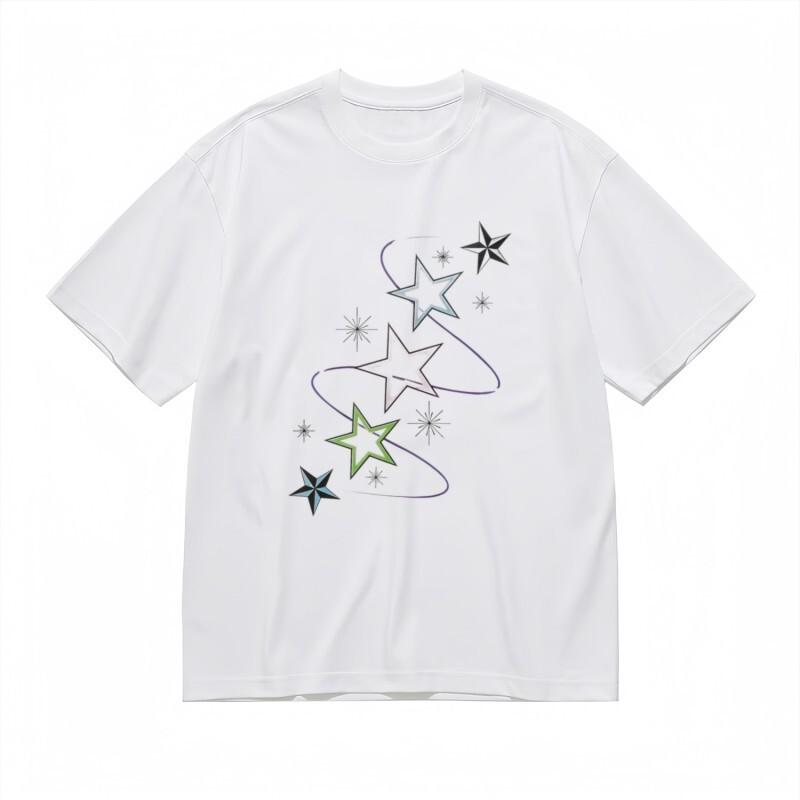 

Women s Breathable Trend Classic T-Shirt Celestial Star Cluster Graphic Tee 2XL