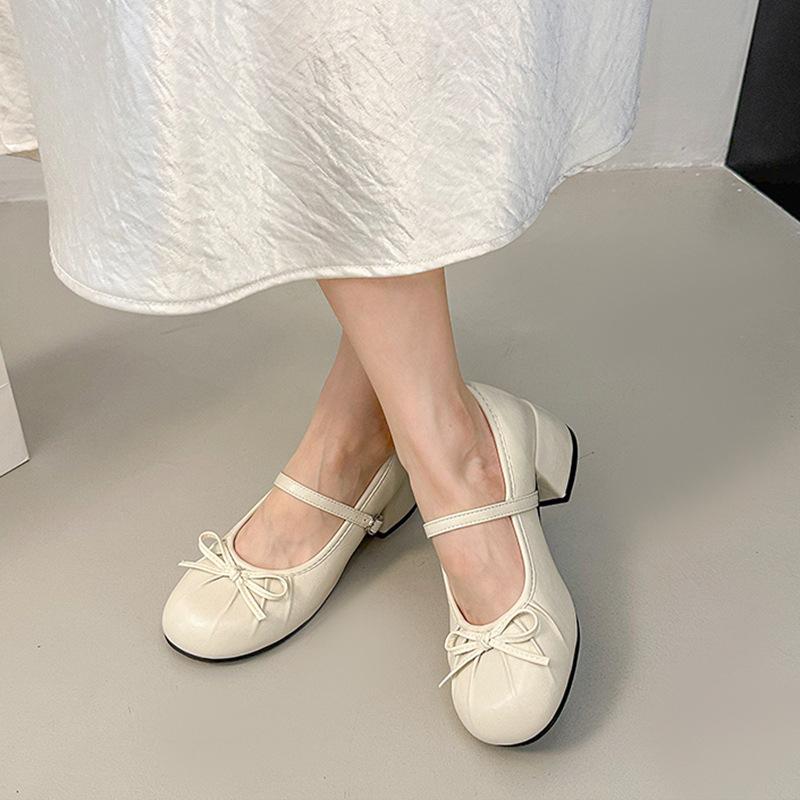 

Small inner height increase silver single shoes women s new bow Mary Jane shoes with skirt evening shoes 35