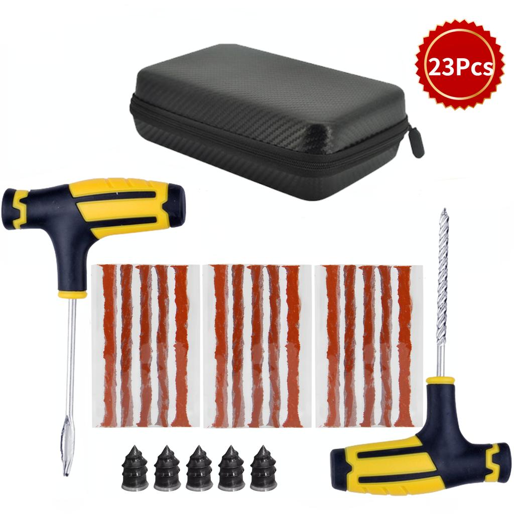 Car Repair Tool Kit Emergency Tubeless Tire Storage Bag Garage Studding Tool Set Stirring Glue Repair Tool Kit Car Accessories