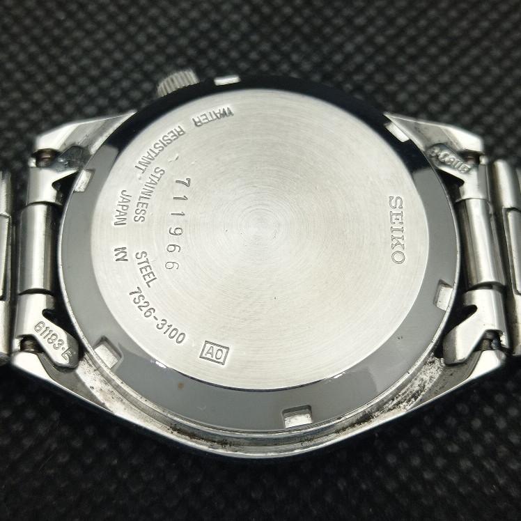 POUŽITÉ VINTAGE SEIKO 5 AUTO 7S26A JAPONSKÉ PÁNSKÉ HODINKY S ČERNÝM CIFERNÍKEM 621a-a413421-2 SKU621a-a413421