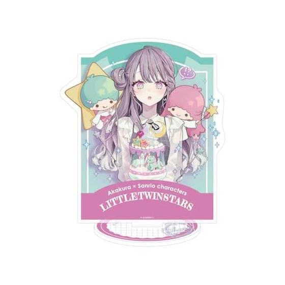 Akakura x Sanrio Characters 29 Little Twin Stars [Collaboration Illustration] Acrylic Stand, Die-cut, Acrylic, Stand-type Item, H150 x W150mm