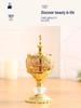 Middle Eastern Lace Metal Incense Burner - Fashionable Sandalwood Ornament for Home Decor