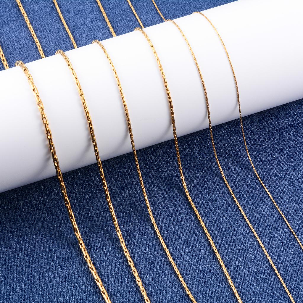 Dainty 316L Stainless Steel Thin Necklace Cable Chain On the Neck for Women Men's Hip Hop Choker Jewelry Accessories Her Gift