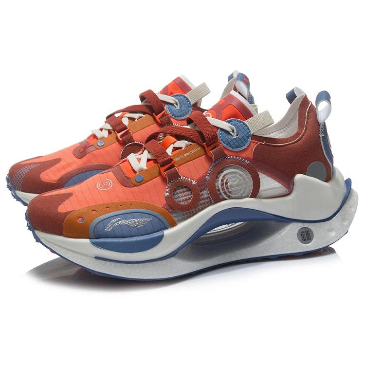Li Ning Shadow CRC Running Shoes Men's Low top Flame Orange/Caramel ARYR007-2