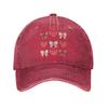 Valentines Day Hearts Leopard Coquette Bow Casual Baseball Cap For Men Women Hip Hop Hats y2k Funny Hot Sale Baseball Caps