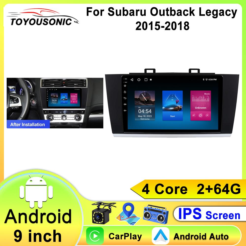 Android Auto Car Radio Navigation GPS Carplay For Subaru Outback Legacy 2015 2016 2017 2018 Car Multimedia Player DSP