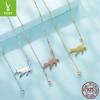 Fashion Cute Kitten S925 Sterling Silver Lady, Niche Design Naughty Cat Collarbone Chain Jewelry