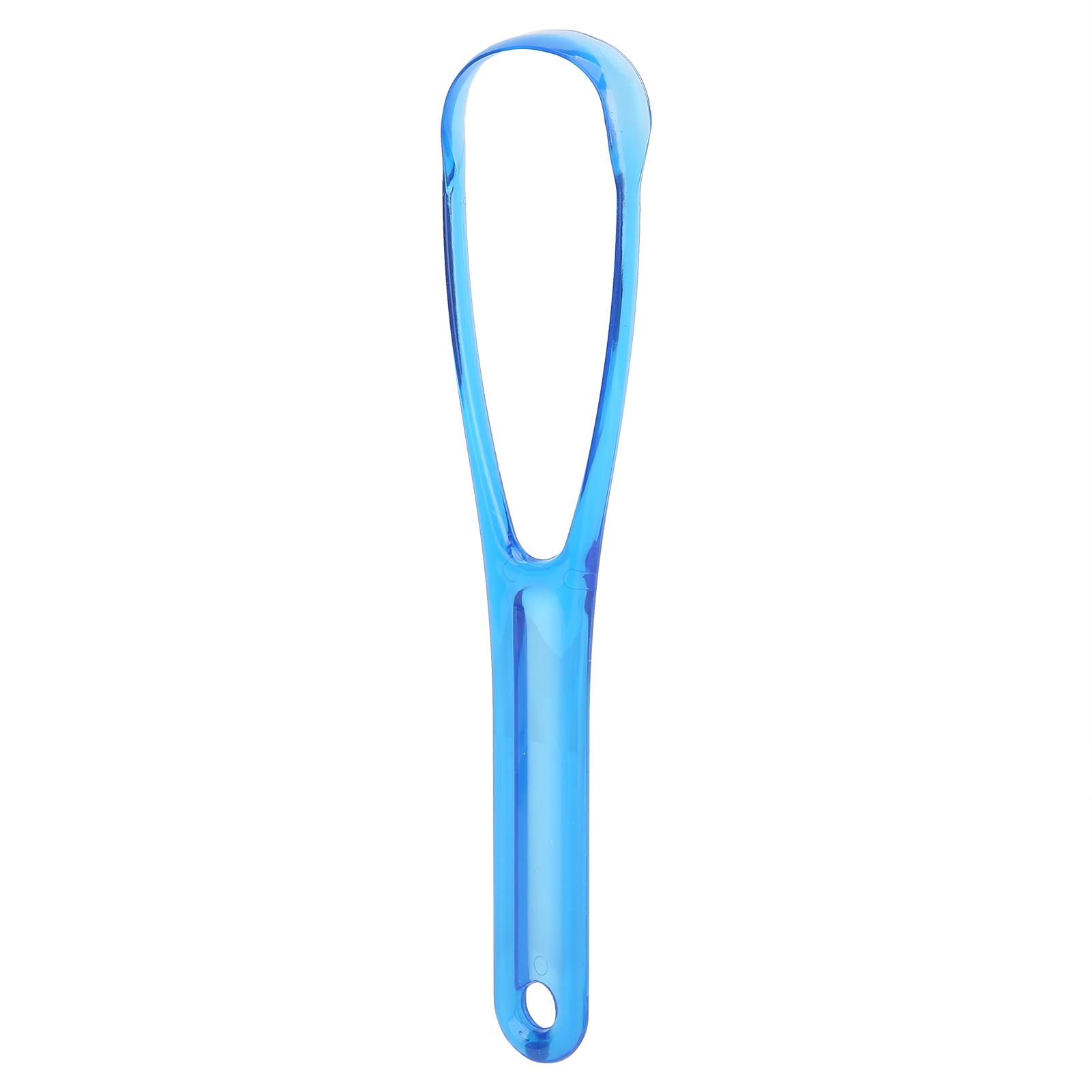 

Портативный скребок для языка Гигиена полости рта Щетка для чистки налета на языке Инструмент для ухода за полостью ртаBlue синий