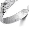 Arm Candy Lady Opening Bracelet Adjustable Circumference Floral Emboss Smooth
