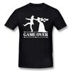 Game Over Bride Groom Bachelor Party T Shirt Funny Tshirt Mens Clothing Short Sleeve Camisetas T-shirt Fashion Streetwear