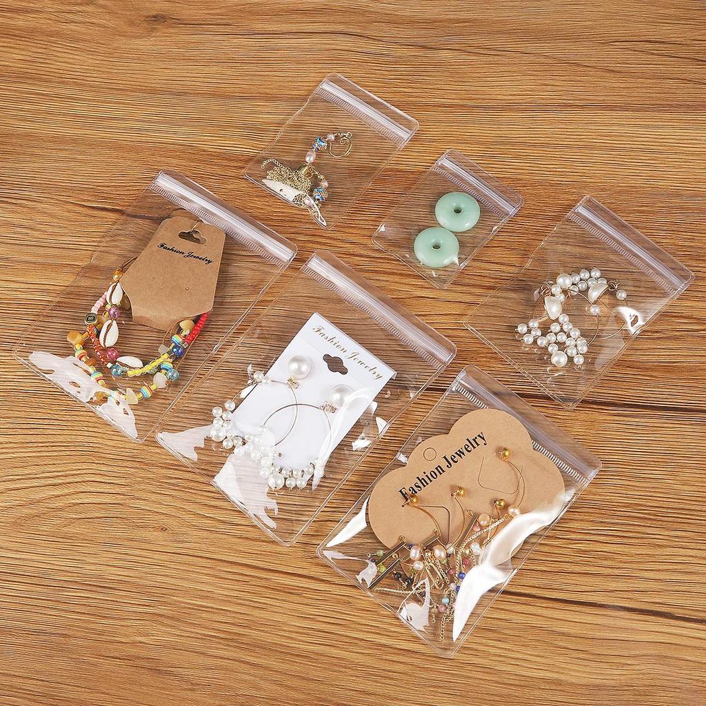 PVC Transparent Self Sealing Bag for Handmade Soap Dessert Accessories 50 Pcs