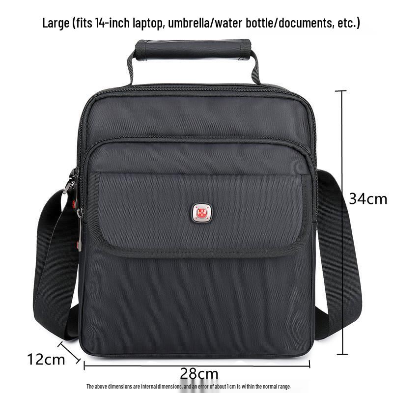 Swiss Army Knife Men's Oxford Shoulder Bag: Vertical Crossbody & Handbag for Business Commute