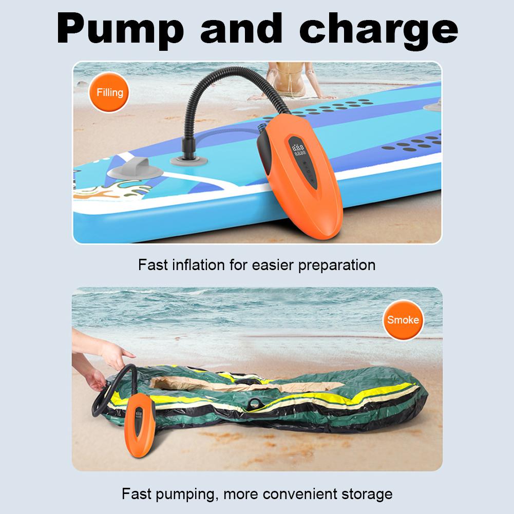 20PSI SUP Boat Inflatable Pump Digital Display Stand Up Paddle Board Pump Portable Air Compressor for Air Boat Kayak Mattress