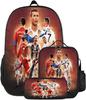 Zaino Stampa Stella del Calcio Tre Pezzi Zaino Scolastico per Bambini, Zaino per Studenti delle Scuole Primarie e Secondarie, Astuccio
