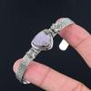 Womens Day Sale Trillion Purpurite Stone 925 Sterling Silver New Bangle Bracelet
