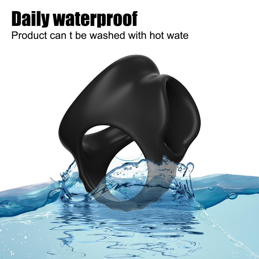 Enlarger Male Masturbation Bondage Ball Stretcher Delay Ejaculation Male Erotic Toys Silicone Penis Ring 4 Holes Cock Cage Sex Supplies