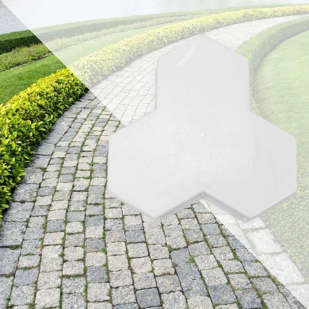 1Pcs Plastic Stepping Stone Paver 25x5cm Concrete Path Maker Mold For Lawn Patio Yard Garden