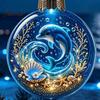 3D Sea Animal LED Lights Ocean Christmas Ball Ornament, Clear Acrylic Life Light-Up Miniature Creatures Decorations Hanging Decoration for Xmas Tree,