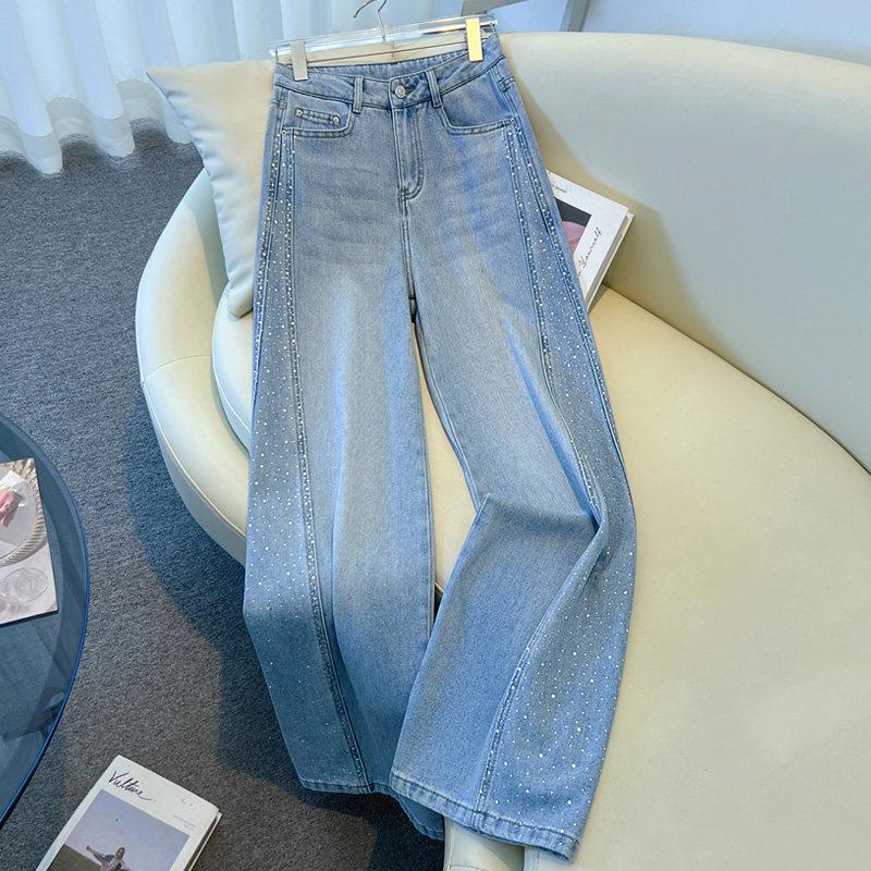 

Women s Retro Light Denim Straight-Leg Pants for Spring & Autumn 2026 - Pear-Shaped Fit 2XL /30 【for 125-135 kg】