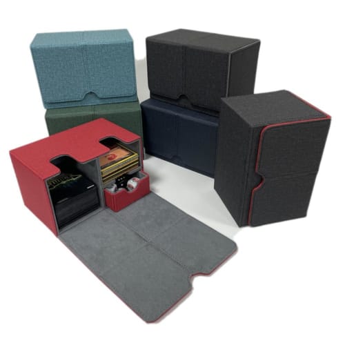 Bivoyud Deck Case, Trading Card Case, Storage Box, Dice Holder, Damage Counter Holder, Magnetic PU "Compatible with Yu-Gi-Oh!, Duel Masters, and Vario