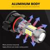 PHINLION 2504 PSX24W 12276 LED Fog Light Bulbs, 3200 Lumens Super Bright, 6000K Xenon White, 3030 30 SMD Chips, DRL Replacement Lamps for Cars,