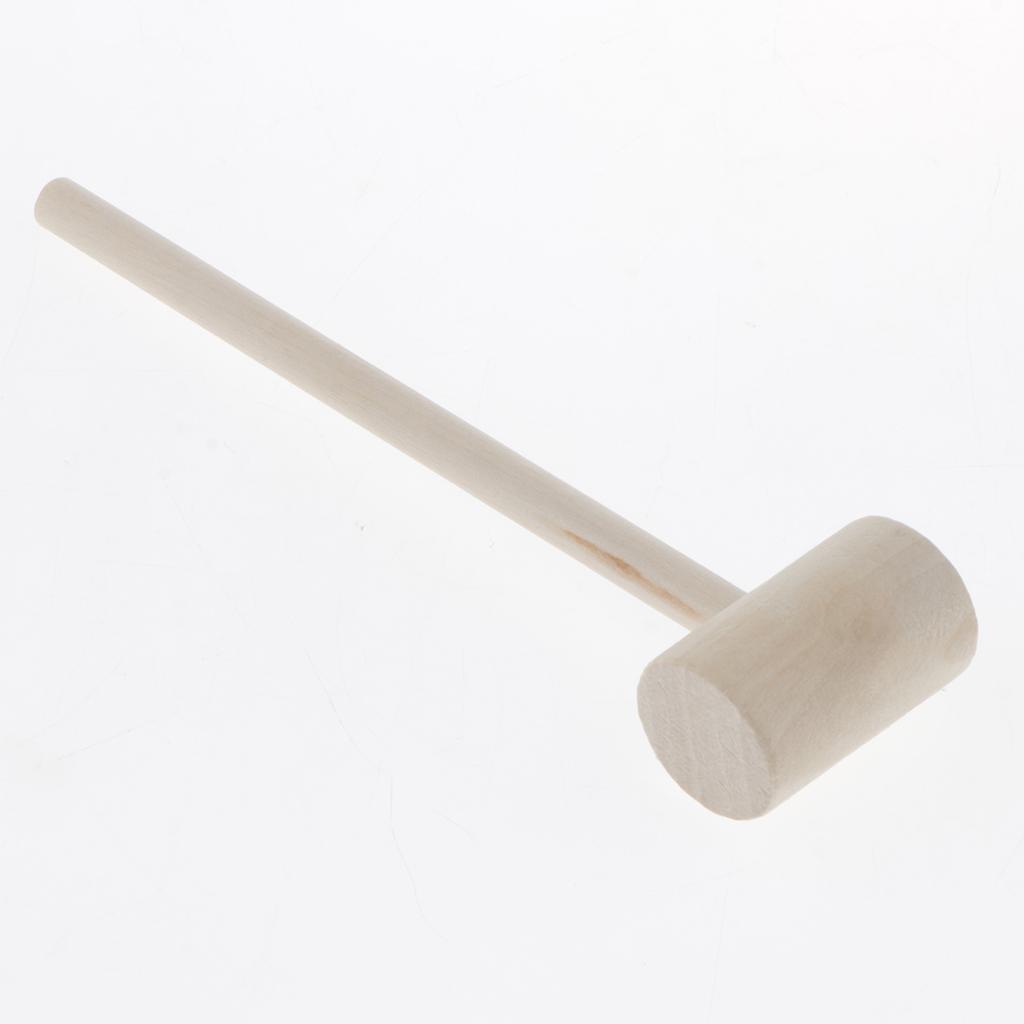 30x Leather Wooden Hammer Toy Handle Seafood Shellfish Mallet Gavel