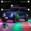 4 Pods RGB LED Neon Rock Light Underbody Bluetooth APP for Jeep Wrangler JKU JK