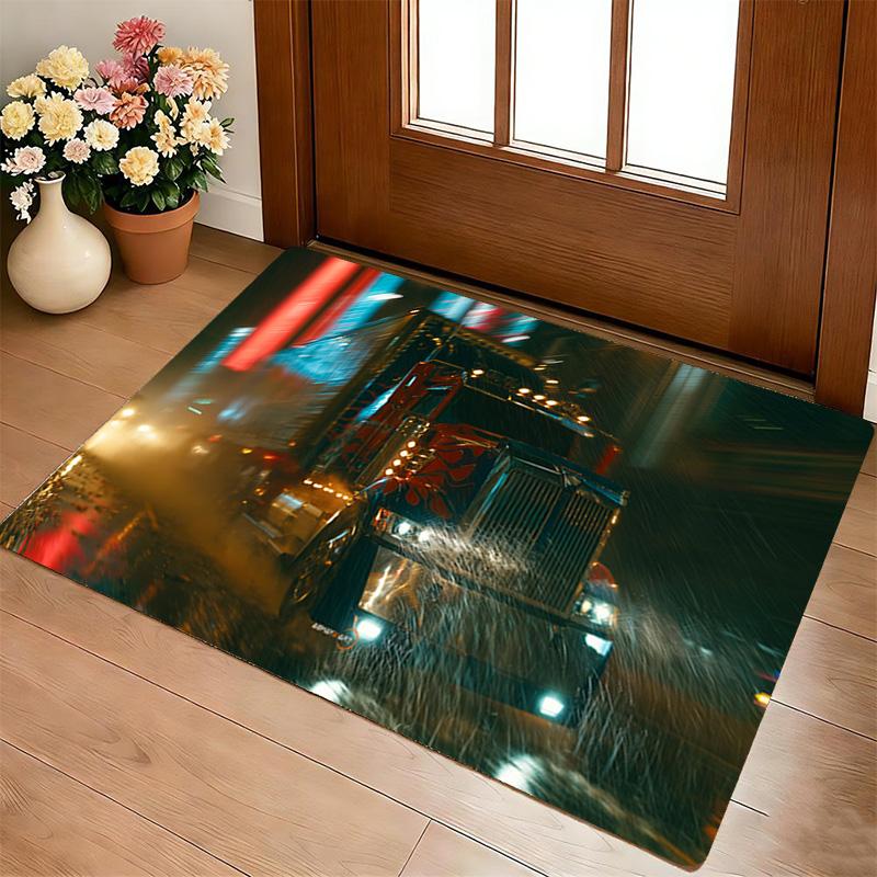 Fire Truck Carpet Rug for Bedroom Living Room Home Sofa Decoration,Office Home Decor Game Large Decor Floor Mat