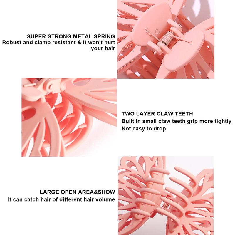 Large Butterfly Claw Clips For Women Girls Geometric Hair Claw Back Head Grab Clips Barrettes Fashion Hair Accessories