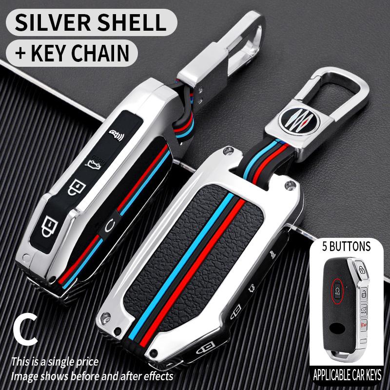 Car Key Case Cover Protective Shell Fob  for Kia Sportage 2023 Kia Ray Sorento Soul Telluride Cerato 2020 K5 K8 2022  Keychain