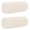 Cushion Cover 2 Pcs. HEERLEN White Ø 15 X 40 Cm Faux Rabbit Fur