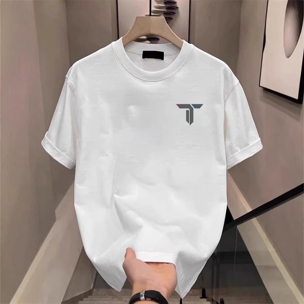 Trendy Brand Short-Sleeved Pure Cotton Men'S Printed T-Shirt Trendy Men'S And Women'S Versatile Round Neck T-Shirt Men'S