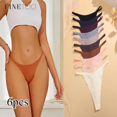 6 Teile/satz Nahtlose Ultra-dünne Unterwäsche Frauen Sexy Dünnen Gürtel Höschen Weibliche Hohe Stretch Thongs Mädchen Atmungsaktive G-String Dessous