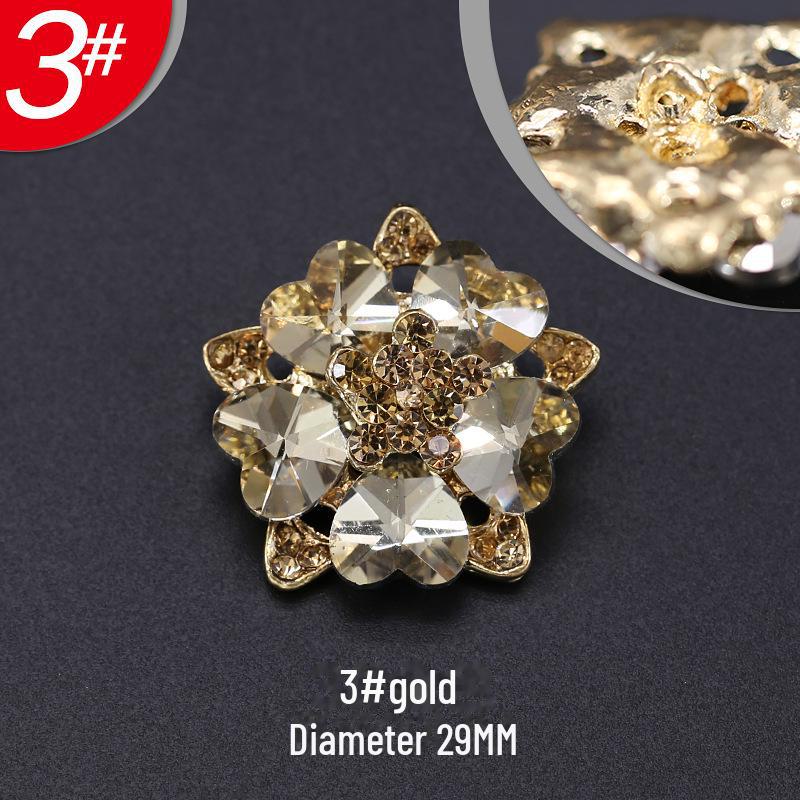 

Женские модные металлические пуговицы из меха норки черного цвета с рисунком в виде лепестков из стразов 3# золотой