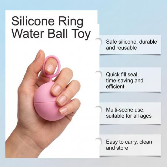 Pool Beach Water Toys, Reusable Soft Elastic Silicone Water Balloons Outdoor Summer Toys for Kids Water Splash Ball for Fun