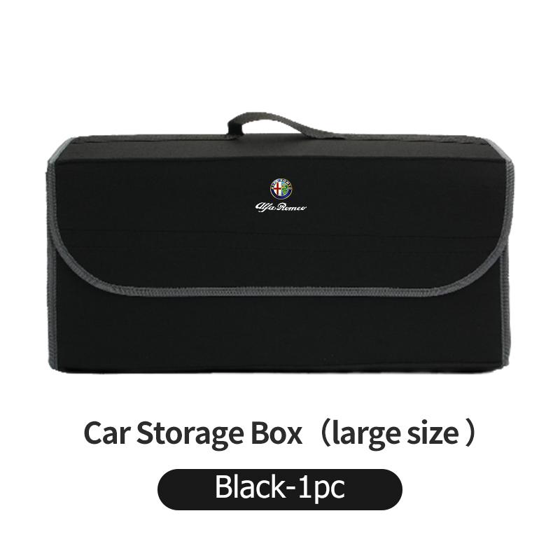 2026 Hot Alfa Romeo Felt Car Logo Trunk Organizer Bag Foldable Trip Storage Box Interior Accessories For Alfa Romeo Giulia 147 M